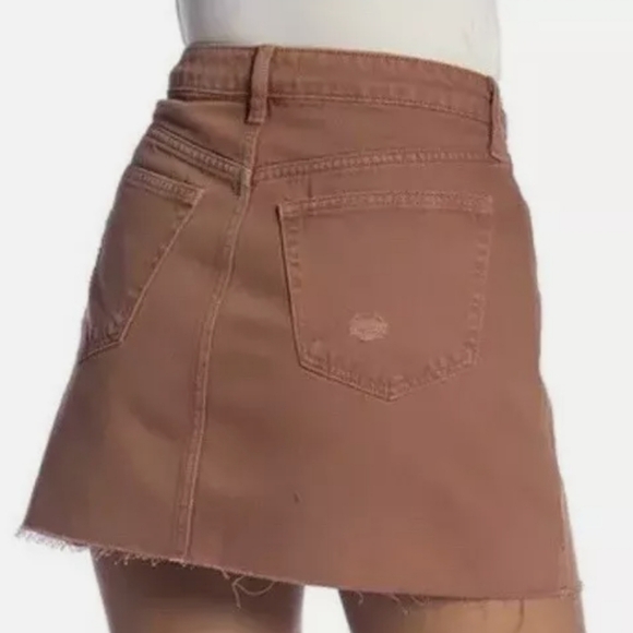 Free People Denim Mini skirt Brown. Size 25 - Picture 2 of 10